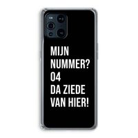 Da ziede van hier - Zwart: Oppo Find X3 Transparant Hoesje