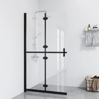 VidaXL Inloopdouchewand inklapbaar 90x190 cm esg-glas transparant