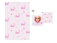 Barbie Deken met kussen 100 x 150 cm (Roze)