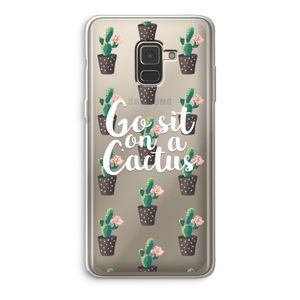 Cactus quote: Samsung Galaxy A8 (2018) Transparant Hoesje