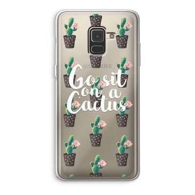 Cactus quote: Samsung Galaxy A8 (2018) Transparant Hoesje