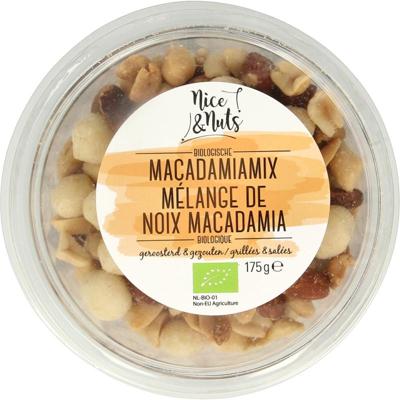 Nice & Nuts Macadamia mix met zeezout geroosterd bio
