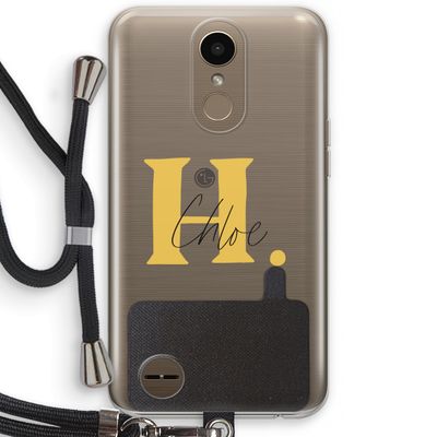 Amber Script: LG K10 (2017) Transparant Hoesje met koord