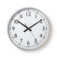 Nedis CLWA016PC38AL Ronde Wandklok 38 cm met Grote Cijfers Zwart/Wit