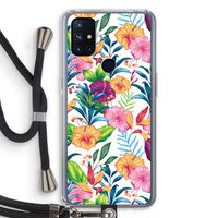 Tropisch 2: OnePlus Nord N10 5G Transparant Hoesje met koord