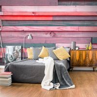 Fotobehang - Roze planken, premium print vliesbehang - thumbnail