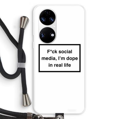 I'm dope: Huawei P50 Transparant Hoesje met koord