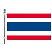 Vlaggenstok / vlaggenmast set - incl vlag van Thailand 90 x 150 cm - aluminium - 183 cm
