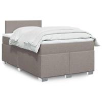 Boxspring met matras stof taupe 120x190 cm