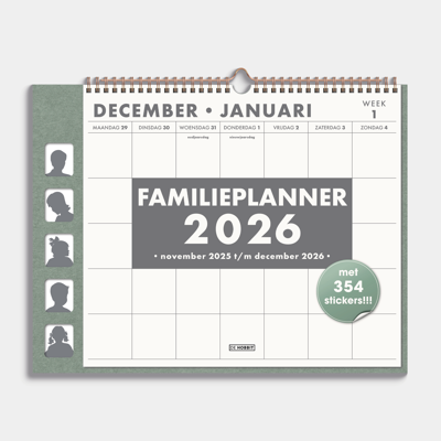 Omslag Familieplanner 2026 Groen