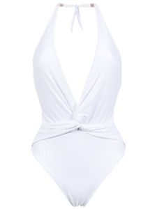 Brigitte Aline halter neck swimsuit - Blanc