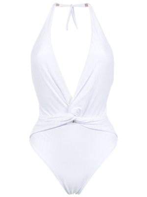 Brigitte Aline halter neck swimsuit - Blanc