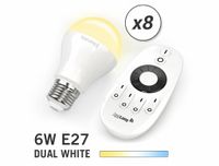 Mi·Light Mi-light 6W Dual White E27 Set van 8 Wifi LED Lampen - thumbnail