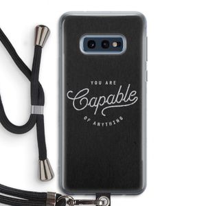 Capable: Samsung Galaxy S10e Transparant Hoesje met koord