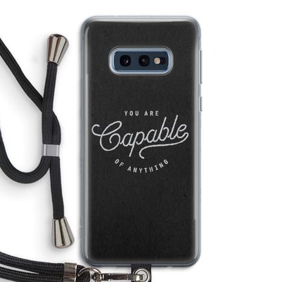 Capable: Samsung Galaxy S10e Transparant Hoesje met koord