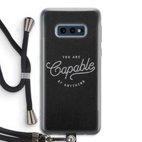 Capable: Samsung Galaxy S10e Transparant Hoesje met koord