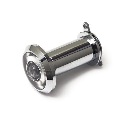 Deurspion kijkgat in deur - 1x - zilverkleurig verchroomd messing - D1,2 cm