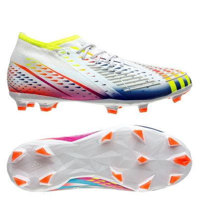 adidas Predator Edge .1 FG Al Rihla - Wit/Geel/Blauw Kinderen