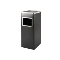 Afvalbak met asbak brasq 16 liter at600 zwart