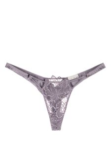 Fleur Du Mal string brodé Whitney - Violet