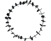 Ring 40 cm Eucalyptus Led Zwart Kerst Nampook - Nampook