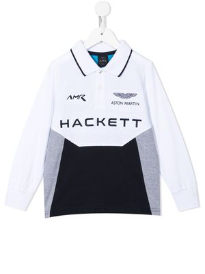 Hackett Kids polo à logo imprimé - Blanc
