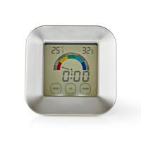 Nedis KATR105SI Hygrometer Temperatuurmeter Tijd Touch-screen - thumbnail