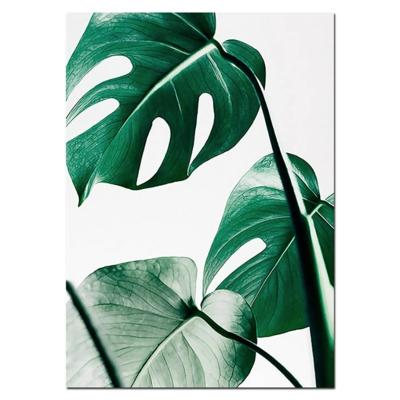 Plant blad Engelse brief art posters prints kunst muur Foto's zonder frame grootte: 15 × 20cm (groen blad)