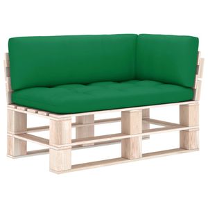 VidaXL Palletkussens 3 st stof groen