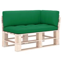 VidaXL Palletkussens 3 st stof groen