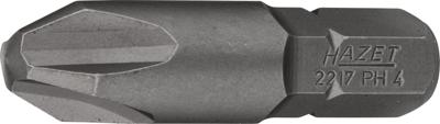 HAZET Bit 2217-PH4 · 5/16 inch (8 mm) zeskant massief · Kruiskop profiel PH · SW PH4