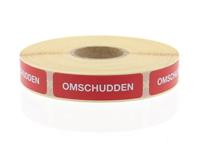 Blockland Strooketiket omschudden rood 44 x 11mm