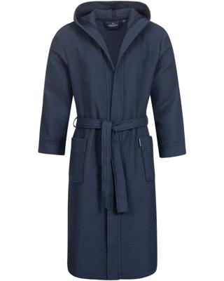 Morgenstern Morgenstern badjas Andrea wafelstof met Capuchon 120cm Navy XL