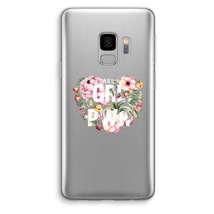 GRL PWR Flower: Samsung Galaxy S9 Transparant Hoesje