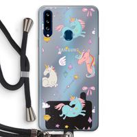 Fantasiewereld: Samsung Galaxy A20s Transparant Hoesje met koord