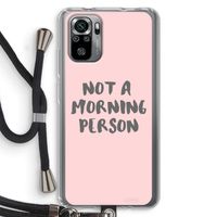 Morning person: Xiaomi Redmi Note 10S Transparant Hoesje met koord