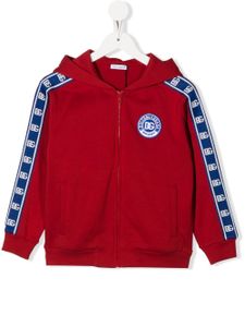 Dolce & Gabbana Kids hoodie à patch logo - Rouge