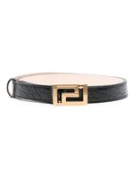 Versace ceinture Greca Goddess en cuir - Noir