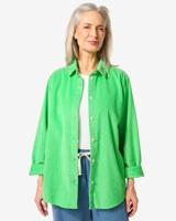 HEMA Damesblouse Lena Corduroy Groen (groen)
