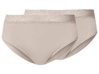 esmara Set van 2 dames onderbroeken (Beige, S (36/38))