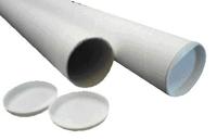 Verzendkoker cleverpack a3 met doppen 5st wit | 6 stuks