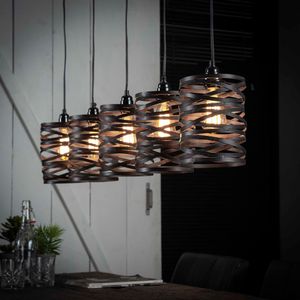 Hanglamp Kristina 5-lamps - Slate grey