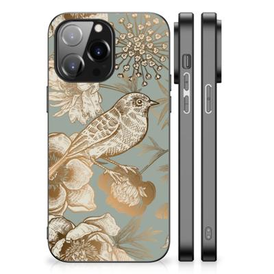 Bloemen Hoesje voor iPhone 14 Pro Max Vintage Bird Flowers