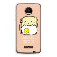 Sleep All Day: Motorola Moto Z Force Transparant Hoesje