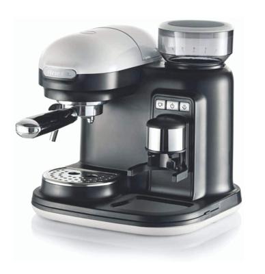 Ariete Moderna Espresso Machine - Met Geïntegreerde Koffiemolen Wit