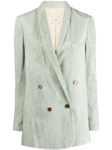 Alysi blazer nervuré à boutonnière croisée - Vert