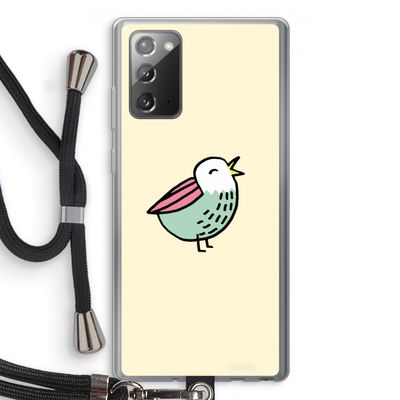 Birdy: Samsung Galaxy Note 20 / Note 20 5G Transparant Hoesje met koord