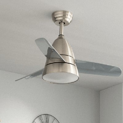 Plafondventilator industrieel Stil zilver regelbaar licht 91 cm