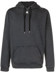 Courrèges hoodie à effet délavé - Gris