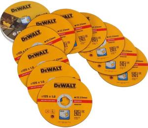 DeWALT DT3507 Doorslijpschijven 125x22.2x1mm. RVS / INOX VE=10